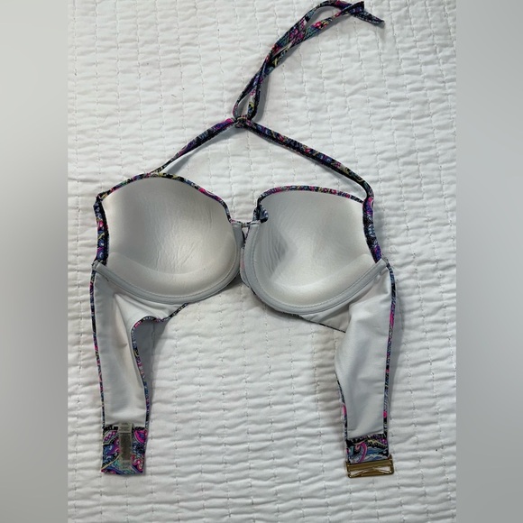 Victoria's Secret Pink and Blue Halter Bikini Set Size 34D - Picture 4 of 13